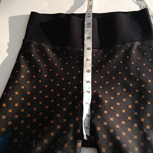 Leggings - ultra cor black polka dots and stripes print size small - Picture 6 of 8